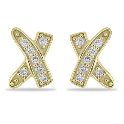 BUY 14K GOLD REAL DIAMOND DOUBLE CUT EARRINGS